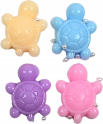 Produktbild von Schildkröte Antistress Spielzeug Squishy 4er Set - Sensorisches Fidget Toy zur Entspannung