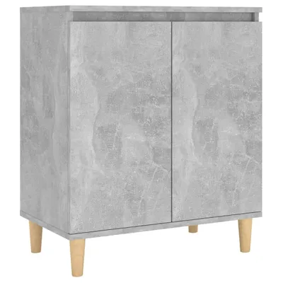 Image de Buffet avec pieds en bois Gris béton bois d'ingénierie