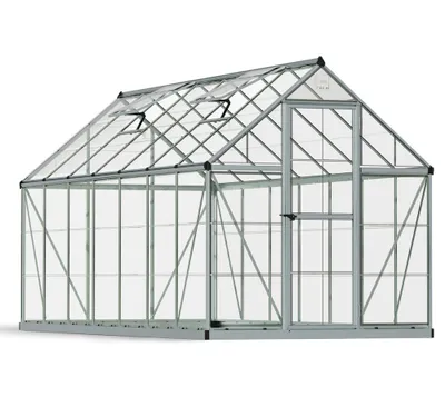 Produktbild von Palram - Canopia Aluminium Gewächshaus Harmony 614 Silber 424x185x208 cm