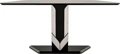 Produktbild von Casa Padrino Luxus Designer Konsole Braun / Schwarz / Silber 160 x 36 x H. 90 cm - Rechteckiger Konsolentisch - Luxus Möbel - Designer Möbel - Hotel Möbel - Luxus Qualität