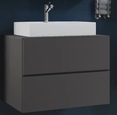 Produktbild von VCM 2-tlg. Waschplatz Waschtisch | Waschbecken Unterschrank Breite 60 cm | Badmöbel Set mit Schubladen | Lendas