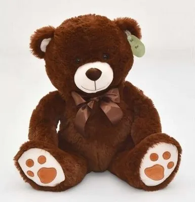 Produktbild von Sitzender Plüsch-Teddybär in Braun, 40 cm, weich, für Babys ab Geburt