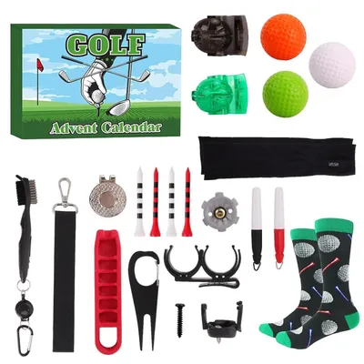 Immagine prodotto di Calendario dell'Avvento Golf 2025 Uomini – 24 giorni di attesa con accessori per il golf