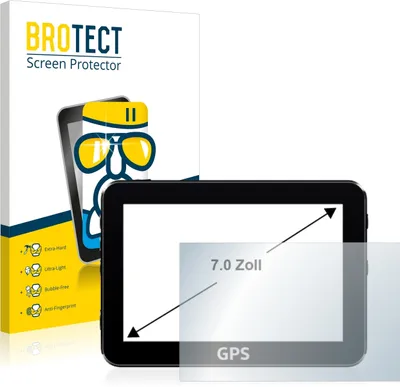 Produktbild von BROTECT Schutzglas für Navigation mit 17.8 cm (7 Zoll) Displays 152.5 x 91.5 mm Schutzfolie Panzer Folie Glas Display Schutz klar