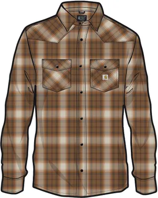 Produktbild von Carhartt Herren Shirt Snap-Front Plaid Shirt | 107016, Farbe:carhartt® brown, Größe:XL