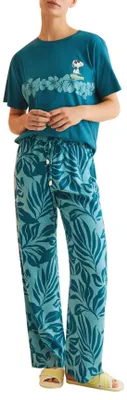 Immagine prodotto di Pantaloni lunghi stampati blu da donna, modello casual, multicolore, taglia XS, marca Women'secret