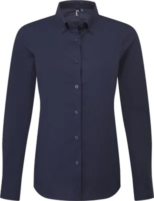 Image de Premier - Chemise "Supreme" pour femme Manches Longues RW10700 (M) (Bleu marine)