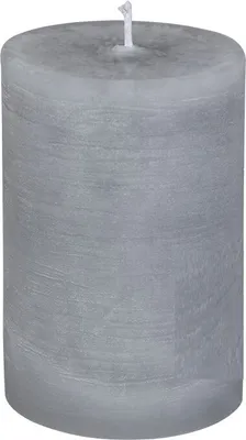 Produktbild von Rustic Stumpenkerze Stumpen Kerzen durchgefärbt Mittel Grau 10 x 6 cm, 1 Stück