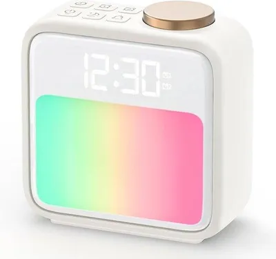 Produktbild von Slaap- en weklicht, 2 LED-lampen, 6 natürliche Töne, 10 Lichtfarben, Schlafhilfe, Fernbedienung, Tageslichtlampe für Schlafzimmer und Wohnzimmer