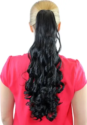 Produktbild von WIG ME UP Haarteil, Schwarz, Spirallocken, 250-2