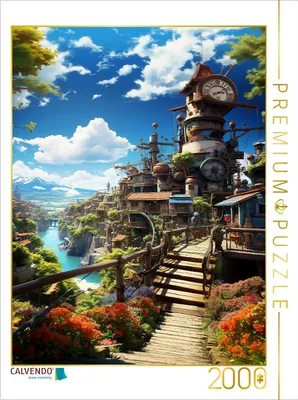 Produktbild von CALVENDO Puzzle Anime Manga Landschaft | 2000 Teile Lege-Größe 90x67cm Foto-Puzzle für glückliche Stunden