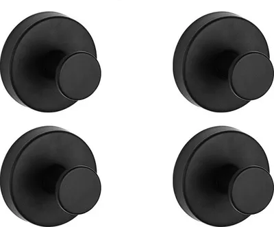 Produktbild von INF Wandhaken mit Saugstopfen, 4er-Pack Schwarz