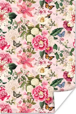 Produktbild von MuchoWow® Poster Lilie - Blumen - Insekten 80x120 cm - Papierdruck