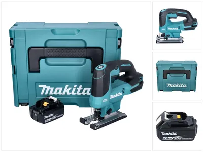 Obrázek produktu pro Akumulátorová přímočará pila Makita DJV 184 M1J 18 V bezkartáčová + 1x akumulátor 4,0 Ah + Makpac - bez nabíječky