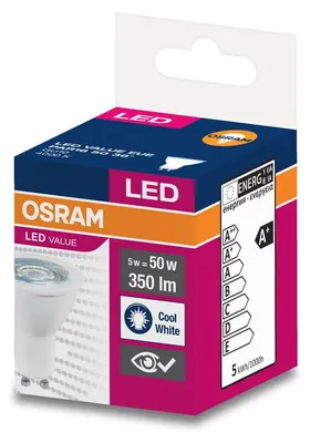 Obrázok produktu pre Svietidlo OSRAM VALUE PLAST PAR16 50 36 5W/840 GU10