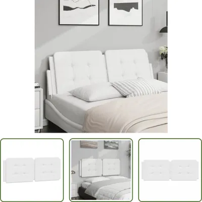 Immagine prodotto di The Living Store Cuscino per testiera bianco 120 cm in ecopelle