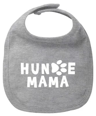 Produktbild von Huuraa Baby Lätzchen Hundemama Tapse Heather Grey Klettverschluss  Baumwolle Latz Geschenkidee