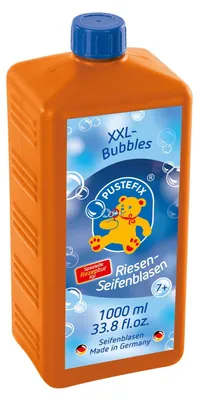Produktbild von Seifenblasenflüssigkeit Seifenblasen Nachfüllflasche - 1000 ml - Hergestellt in Deutschland - Für Kinder ab 7 Jahren