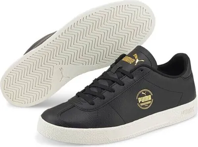 Immagine prodotto di Scarpe sportive Puma Retro, in vera pelle, modello 'Club 1948', colore nero Puma e oro Puma, taglia EU: 44.5
