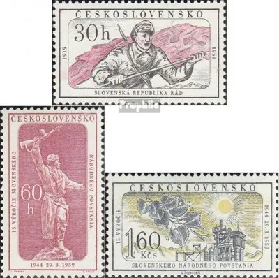 Produktbild von Briefmarken Tschechoslowakei 1959 Mi 1149-1151 (kompl.Ausg.) postfrisch Aufstand