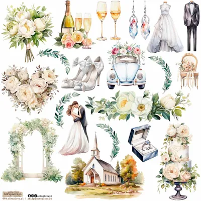 Produktbild von AUFKLEBER - ScrapLove - Wedding 9 - Hochzeit 9