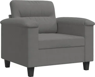 Zdjęcie produktu dla vidaXL Fotel ciemnoszary 60 cm tkanina z mikrofibry