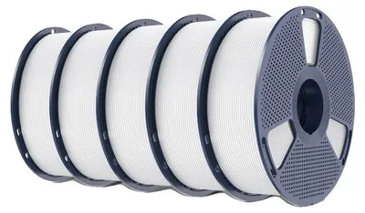 Image de Filament 3D, matériau ABS, compatible avec les imprimantes FDM, blanc, 5 kg