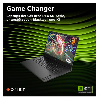 Produktbild von HP OMEN Gaming 17-db1495ng, AMD Ryzen AI 9, 2 GHz, 43,9 cm (17.3"), 2560 x 1440 Pixel, 32 GB, 1 TB