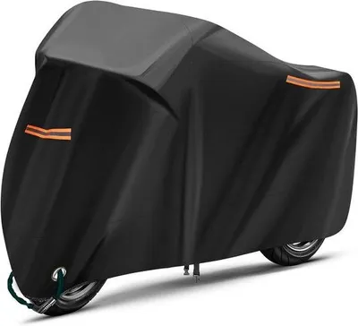 Produktbild von Famanu Motorradabdeckung XL 210T Oxford Wasserdicht - Mit Diebstahlschutzöffnung - Winddichtes Design - 230x95x125cm