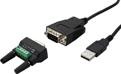 Obrázek produktu pro ROLINE 12.02.1174, Černá, USB Typ-A, RS-422/RS-485, Samec, Samec, Přímý