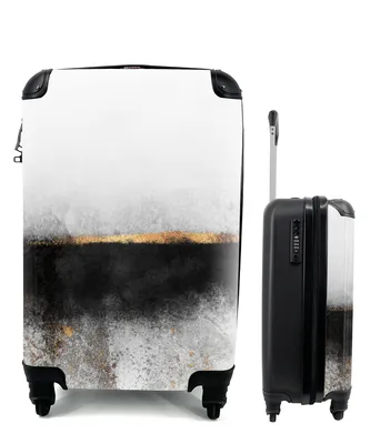 Obrázek produktu pro Kufr Příruční zavazadlo na kolečkách Malý cestovní kufr na 4 kolečkách Gold - Abstract - Luxury - Velikost kabiny < 55x40x23 cm a 55x40x20 cm -