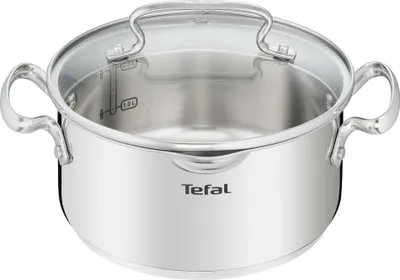 Produktbild von TEFAL Kochtopf Duetto+ 20 cm mit Deckel Edelstahl alle Herdarten Induktion