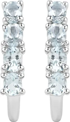 Zdjęcie produktu dla Vira Jewels Kolczyki 925/- srebro próby 925 2,1 cm białe akwamaryny niebieskie 147220027