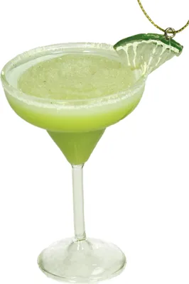 Produktbild von Christbaumschmuck Glas 10,5cm Margarita Cocktail Figur Grün / Klar