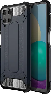 Produktbild von Mobigear Outdoor  Samsung Galaxy A22 4G Hülle Hardcase Backcover Stoßfest - Marineblau