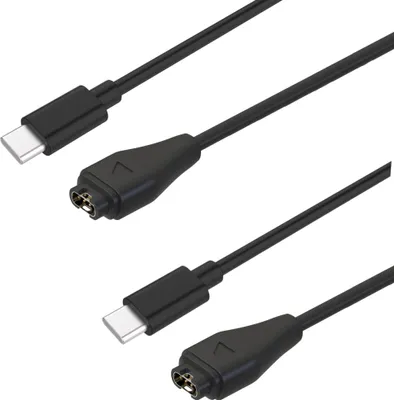 Produktbild von Kabel USB-C kompatibel mit Garmin Fenix 8 E 7 7S 7X 6 6S 6X 5 Forerunner 945 955 965 45 245 265 165 Venu 3 3S Vivoactive 3 4 4S 5 Vivomove 3 3S [2 Stück] Phonillico®