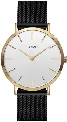 Produktbild von Damen- und Herrenuhr TORII G38BM.WG, klassisch in Schwarz.