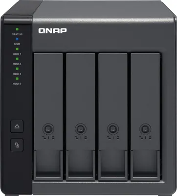 Produktbild von QNAP TR-004, HDD / SSD-Gehäuse, 2.5/3.5", Serial ATA II, Serial ATA III, 3 Gbit/s, Hot-Swap, Schwarz