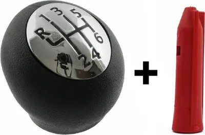 Image de Pommeau de vitesse manuel 6 vitesses noir + adaptateur Convient pour Renault Opel Nissan