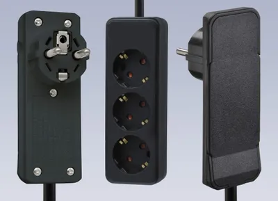 Produktbild von GB Gebro 900026 Steckdosenleiste mit Verlängerungskabel mit Flachstecker/Flatplu