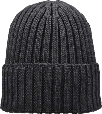 Produktbild von tomBrook Uni Strickmütze mit Umschlag aus 100% Schurwolle - Wintermütze Strick für Sie und Ihn in Anthrazit