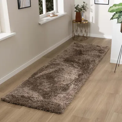 Produktbild von Waschbarer Läufer - Blaze Taupe - 80x250cm - Ländlich, Modern - Wohnzimmer, Schlafzimmer, Flur -  NATURL.