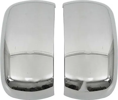 Produktbild von Spiegelkappen Spiegelabdeckung für Fiat Doblo 2000-2010 Chrom ABS Dunkel 2tlg