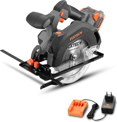 Produktbild von FUXTEC 20V Akku Handkreissäge FX-E1CS20 SET mit 1 x Akku 4Ah, 1 x Ladegerät 1A