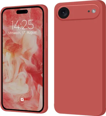 Produktbild von Hülle für Apple iPhone 17 Air Case Cover Bumper Silikon Softgrip Schutzhülle Farbe: Rot
