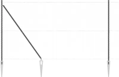 Obrázek produktu pro vidaXL Sloupky plotové, 52 ks, šedé, 3,2 x 3,2 x 225 cm