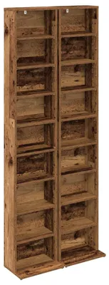 Imagen del producto de Cabinet para CDs 2 uds. Madera envejecida 33 x 23,5 x 175 cm