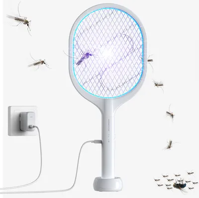 Produktbild von Meisterhome® Elektrisches UV-Insektenvernichter Racket - Fliegenlampe Insektenlampe MückenlampeMücken - Mückenlampe Racket-UVLampe Mückenfänger 2900V