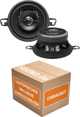 Produktbild von Lautsprecher Boxen ESX HZ32 | 87 mm | 2-Wege Koax | HORIZON HZ 32 | 8,7cm | Auto Einbauzubehör - Einbauset passend für Fiat Punto 1 176 Front - justSOUND
