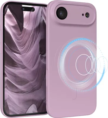 Produktbild von EAZY CASE - Silikonhülle magnetisch für Apple iPhone Air, Hülle Silikon, weich stoßfeste Magnet Handyhülle, Schutzhülle mit Kameraschutz, TPU Bumper in Lila